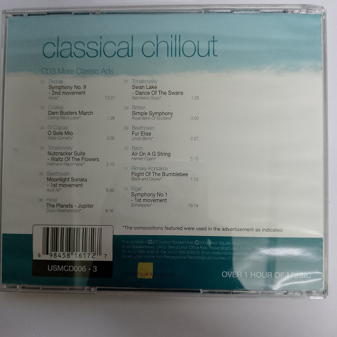 ซีดี Various – Classical Chillout (CD) (VG+) (4CDs)