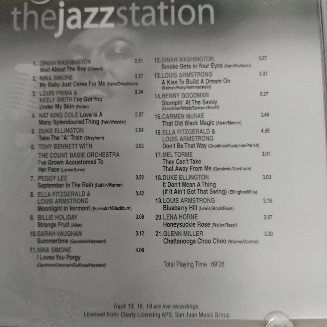 ซีดี Various – The Jazz Station (101 Great Tracks) (CD) (VG+) (5CDs)