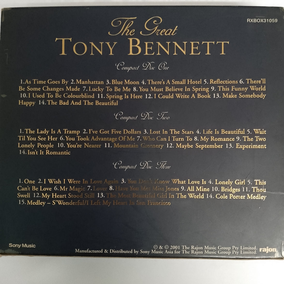 ซีดี Tony Bennett - The Great Tony Bennett (CD) (VG+) (3CDs)