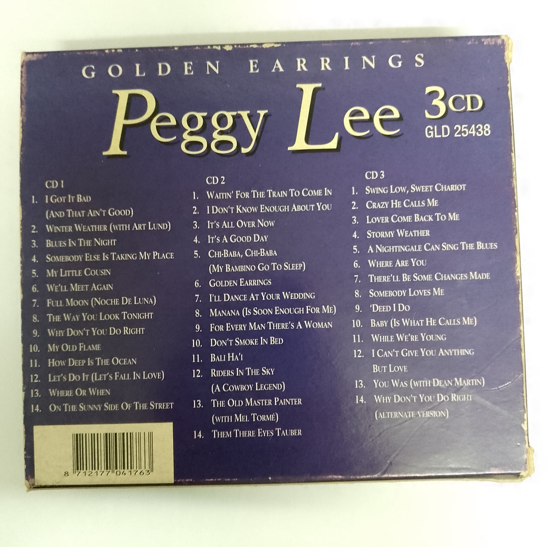 ซีดี Peggy Lee - Golden Earrings (CD) (VG+) (3CDs)