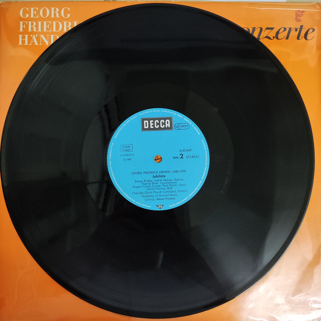 แผ่นเสียง Georg Friedrich Händel - Orgelkonzerte (Vinyl) (VG+)