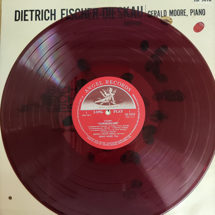 แผ่นเสียง Dietric Fischer-Dieskau,Gerald Moore - Schubert Schwanen Gesang (Vinyl) (VG+) (แผ่นสี)