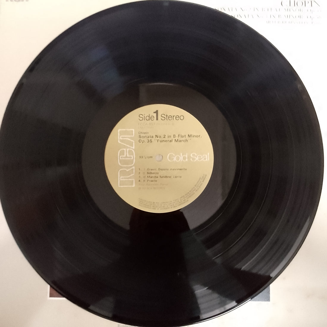 แผ่นเสียง Arthur Rubinstein, Frédéric Chopin - Sonata No.2 In B-Flat Minor Opus 35 · Sonata No.3 In B-Minor Opus 58 (Vinyl) (VG+)