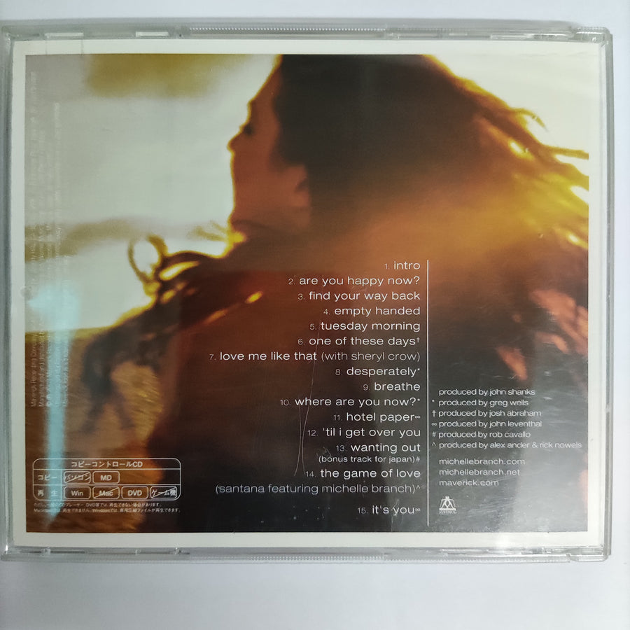 ซีดี Michelle Branch - Hotel Paper CD VG+