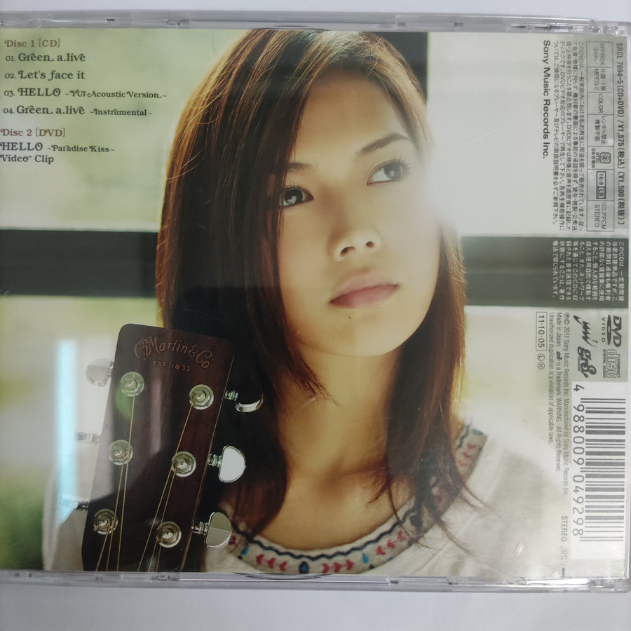 ซีดี Yui  - Green A.live (CD) (VG+) (1CDs) (1DVD)