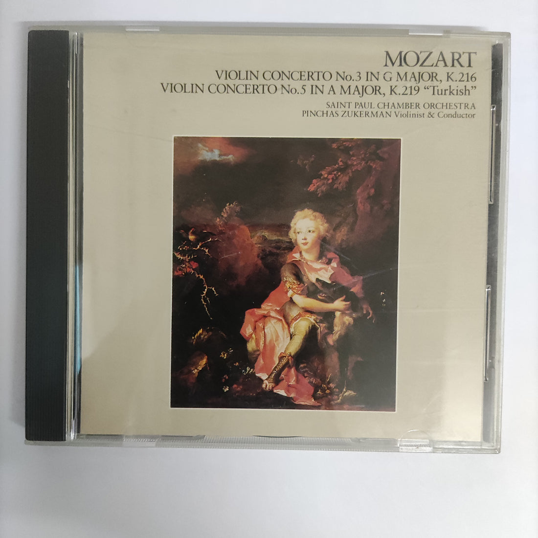 ซีดี Wolfgang Amadeus Mozart, The Saint Paul Chamber Orchestra, Pinchas Zukerman - Violin Concerto No.3 In G Major , K.216 / Violin Concerto No.5 In A Major, K.219 "Turkish" (CD) (VG+)