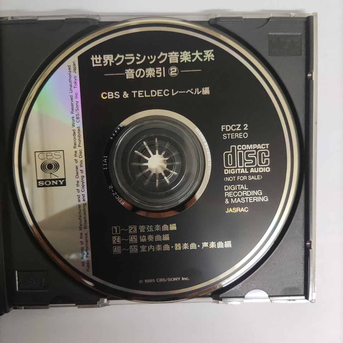 ซีดี Various - The Great Collection Of Classical Music - 音の索引 (世界クラシック音楽大系の手びき) ①～② (CD) (VG+) (2CDs)