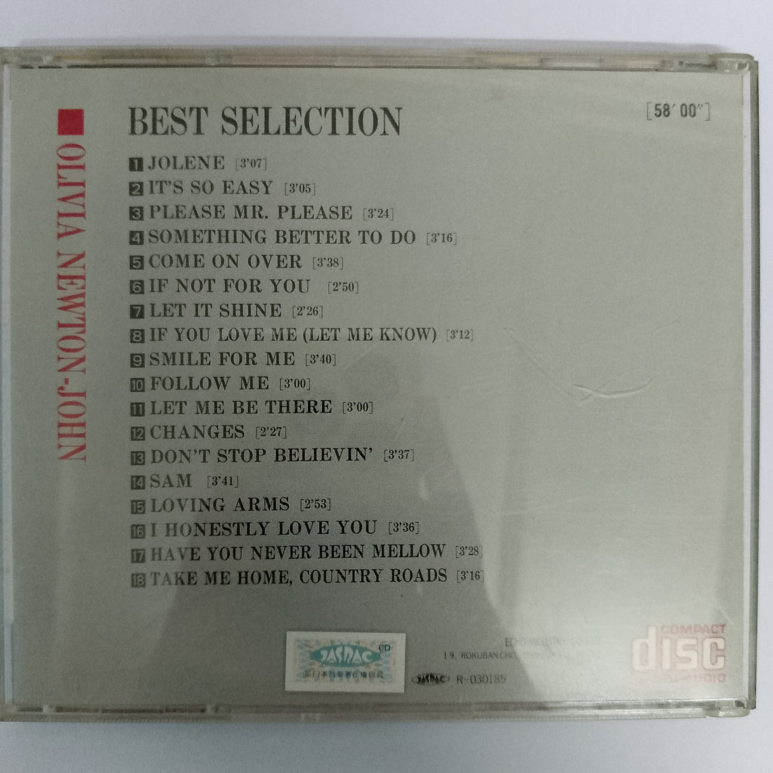 Olivia Newton-John - Best Selection (CD) (VG+)