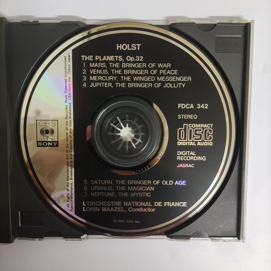 ซีดี Gustav Holst, Orchestre National De France, Lorin Maazel - The Planets, Op. 32 (CD) (VG+)