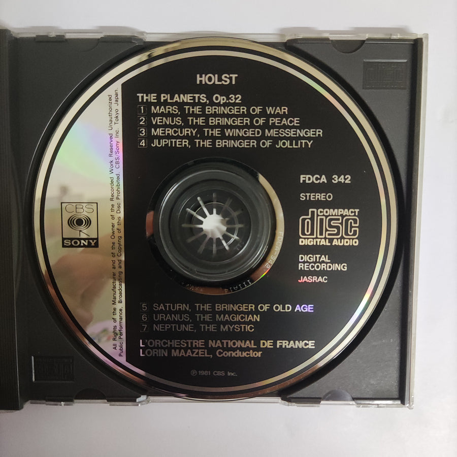 ซีดี Gustav Holst, Orchestre National De France, Lorin Maazel - The Planets, Op. 32 (CD) (VG+)