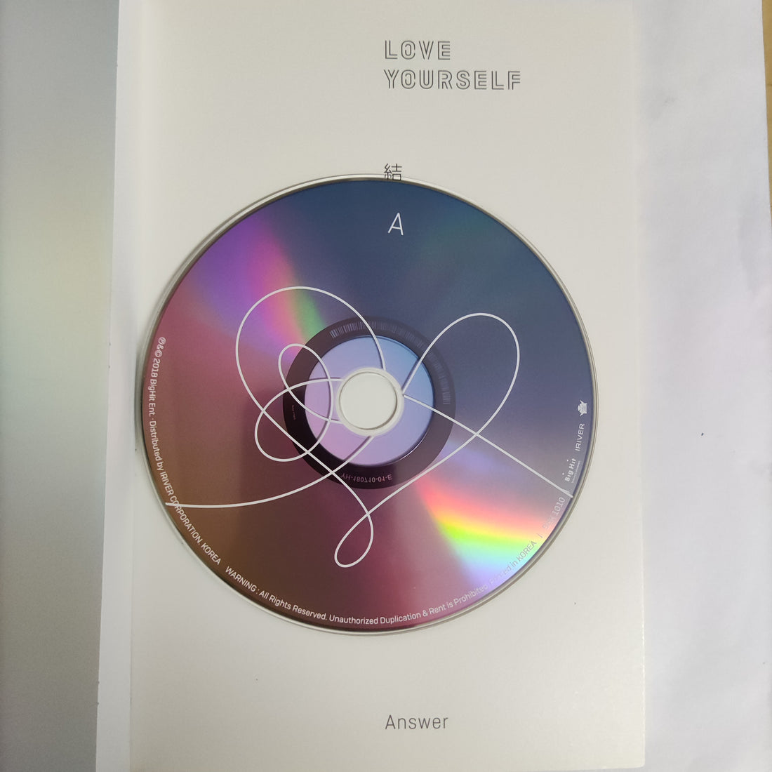 ซีดี BTS - Love Yourself 結 'Answer' CD VG+ 2CDs