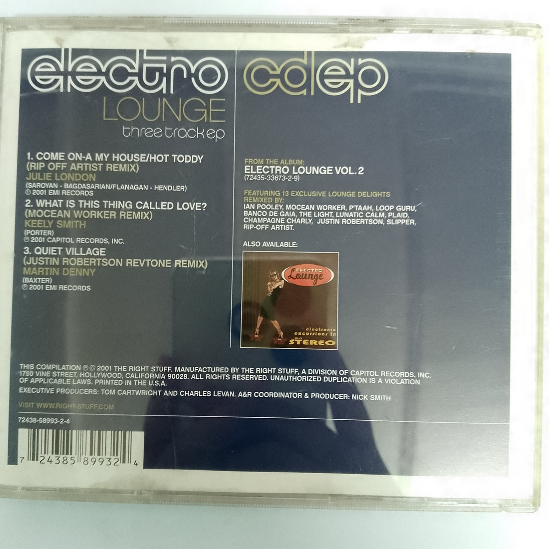 ซีดี Various - Electro Lounge 3 Track EP CD VG+