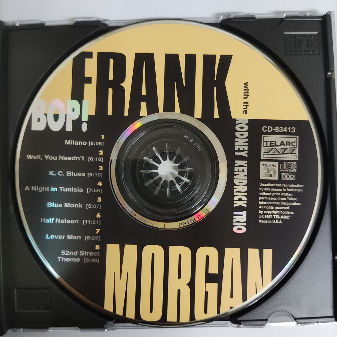 ซีดี Frank Morgan With The Rodney Kendrick Trio - Bop! (CD) (NM or M-)