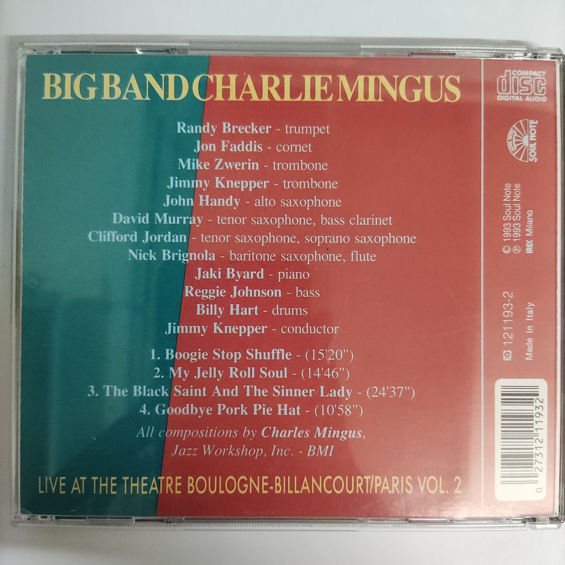 ซีดี Mingus Big Band - Live At The Theatre Boulogne-Billancourt, Paris Vol. 2 (CD) (NM or M-)