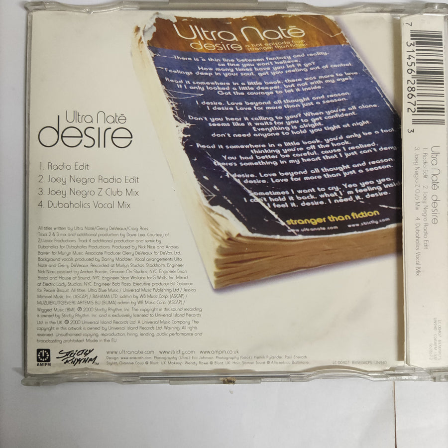 ซีดี Ultra Naté - Desire CD VG