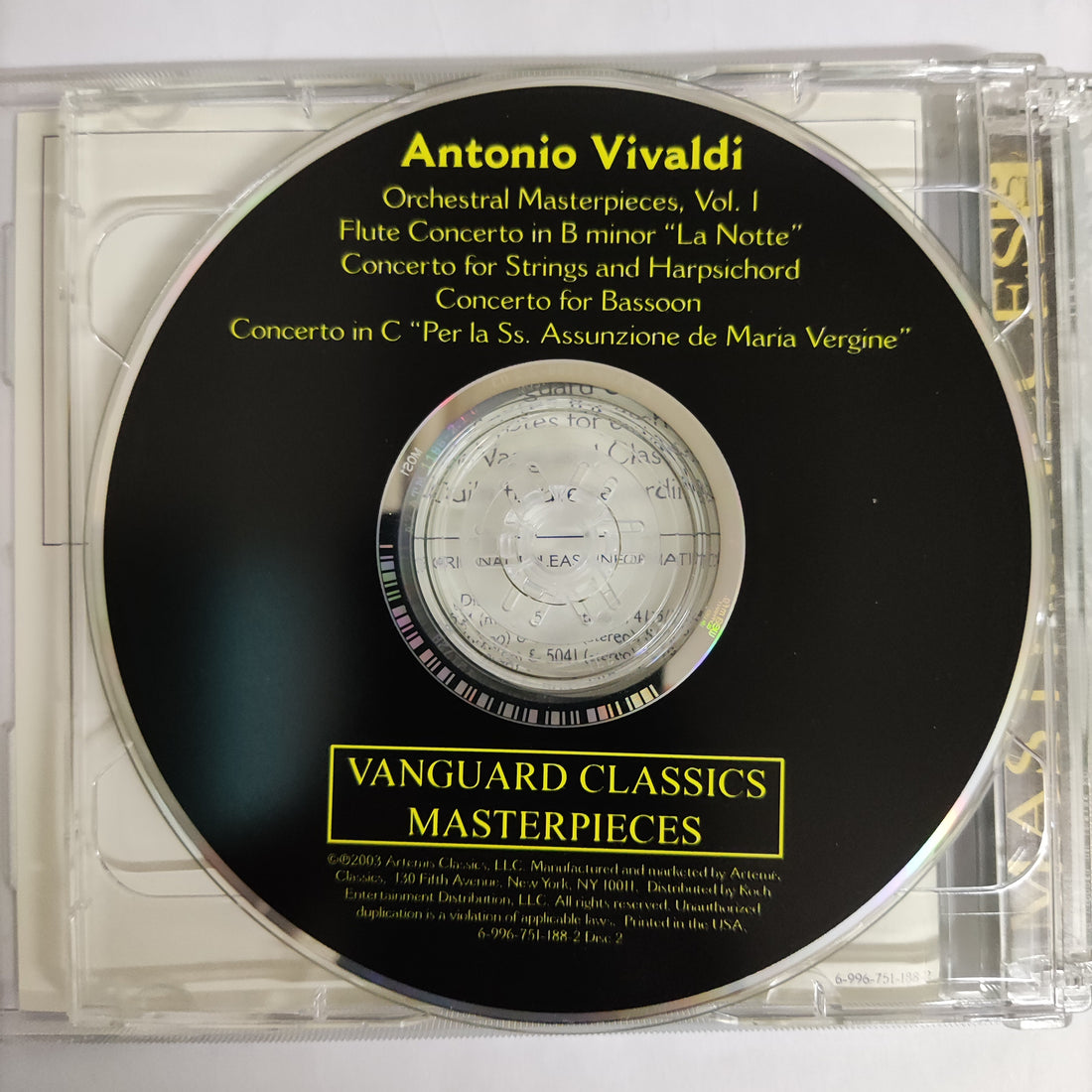 ซีดี Various - Antonio Vivaldi - Vanguard Classics Recordings For The Connoisseur Vol.1  (CD) (VG+) (2CDs)