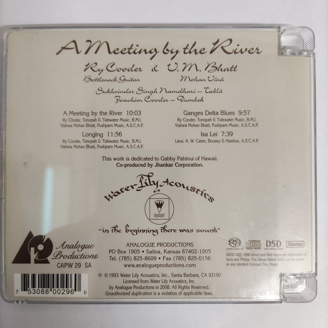 ซีดี Ry Cooder & U.M Bhatt - A Meeting By The River (SACD) (VG+)