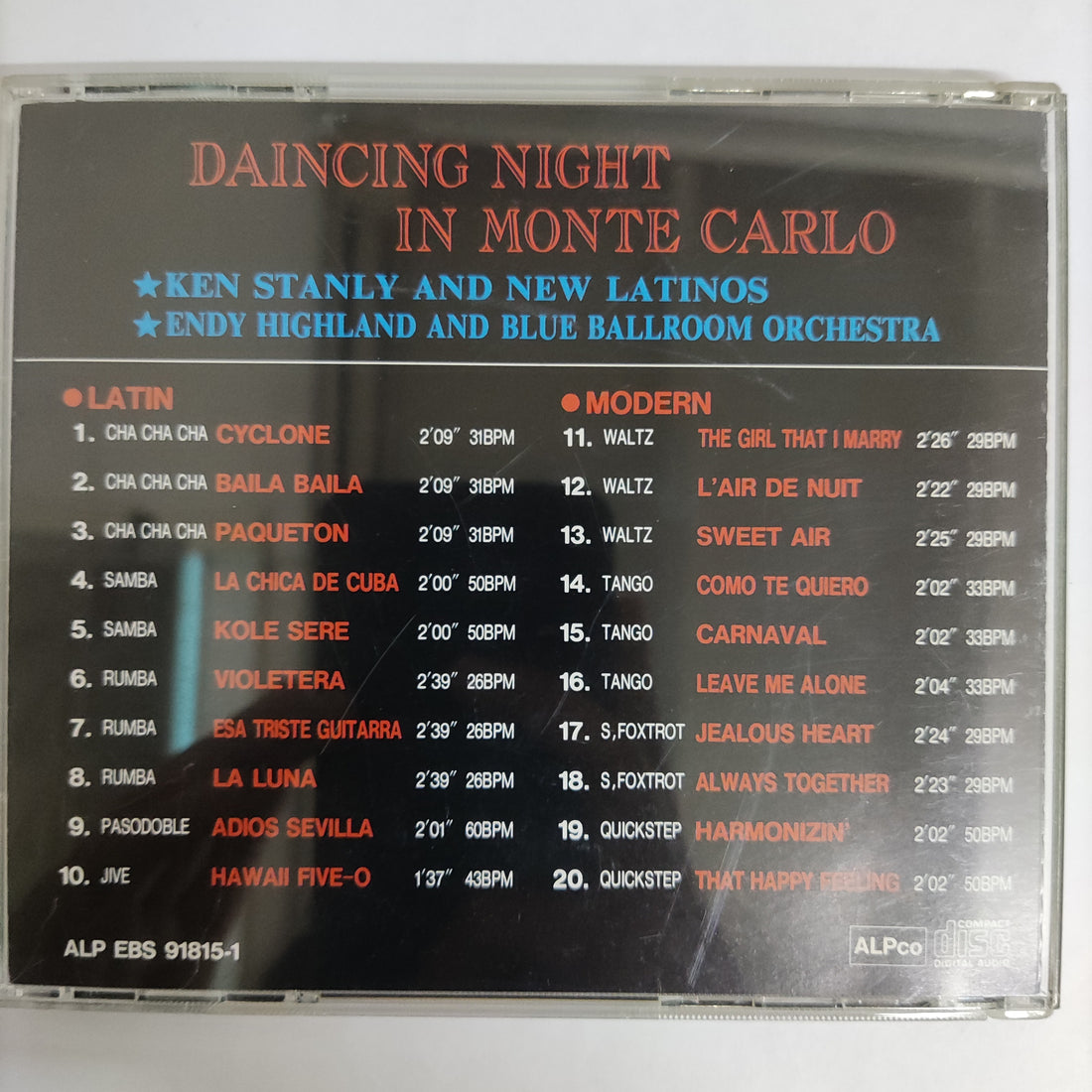 ซีดี Various - Dancing Night In Monte Carlo (CD) (VG+)