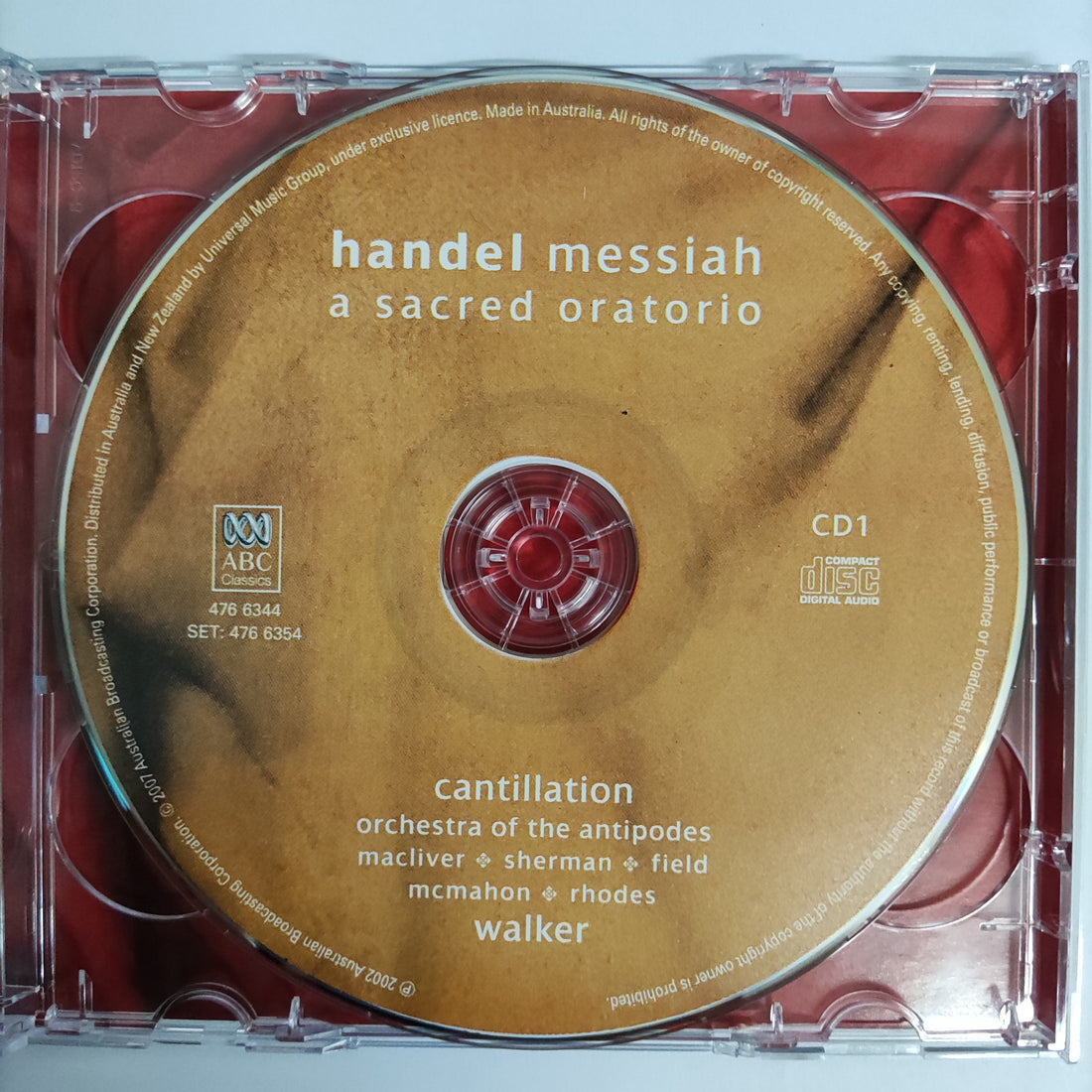 ซีดี George Friedrich Handel - Messiah A Sacred Oratorio (CD) (VG+) (2CDs) (1DVD)