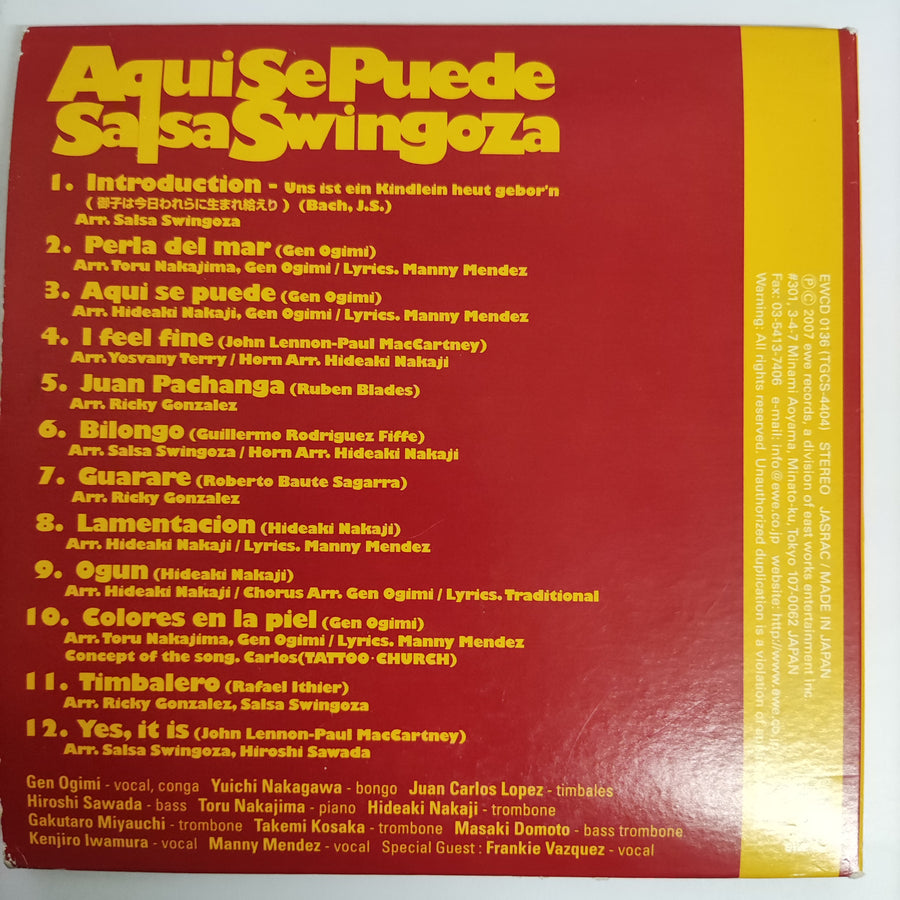 ซีดี Aqui Se Puede - song by SALSA SWINGOZA (CD) (VG+)