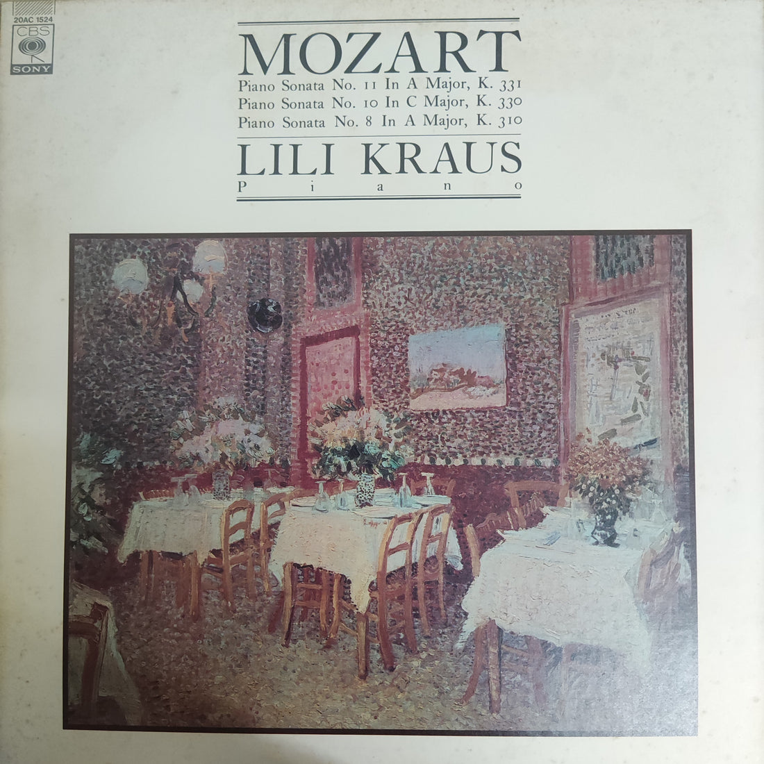 แผ่นเสียง Various - Lili Kraus - Piano Sonata No.11,10,8 In A Major K.331,330,310 (Vinyl) (VG+)