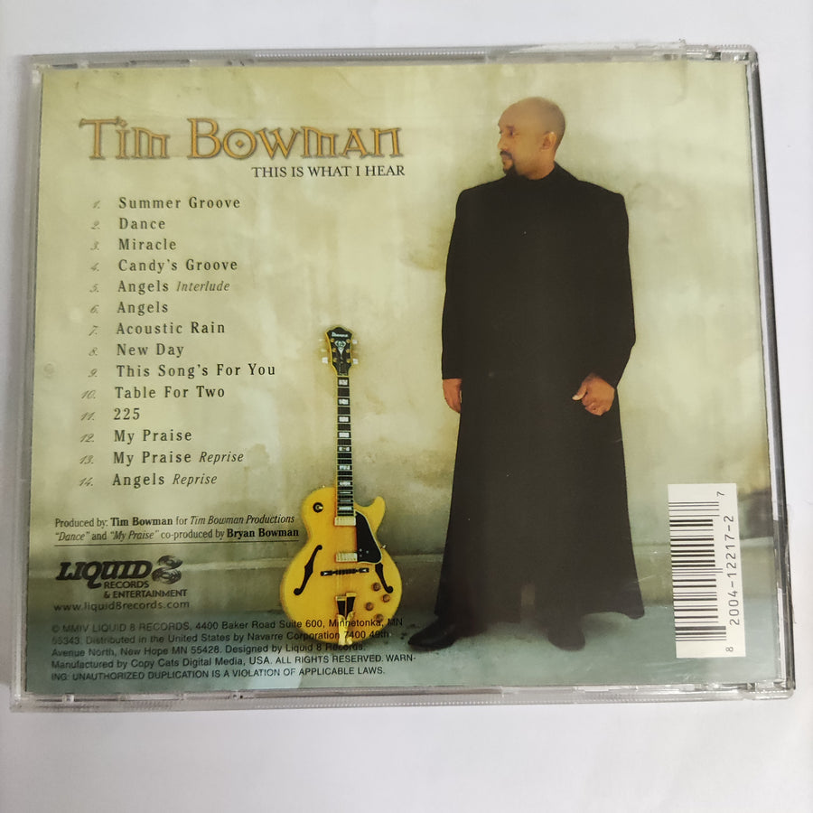 ซีดี Tim Bowman - This Is What I Hear (CD) (NM or M-)