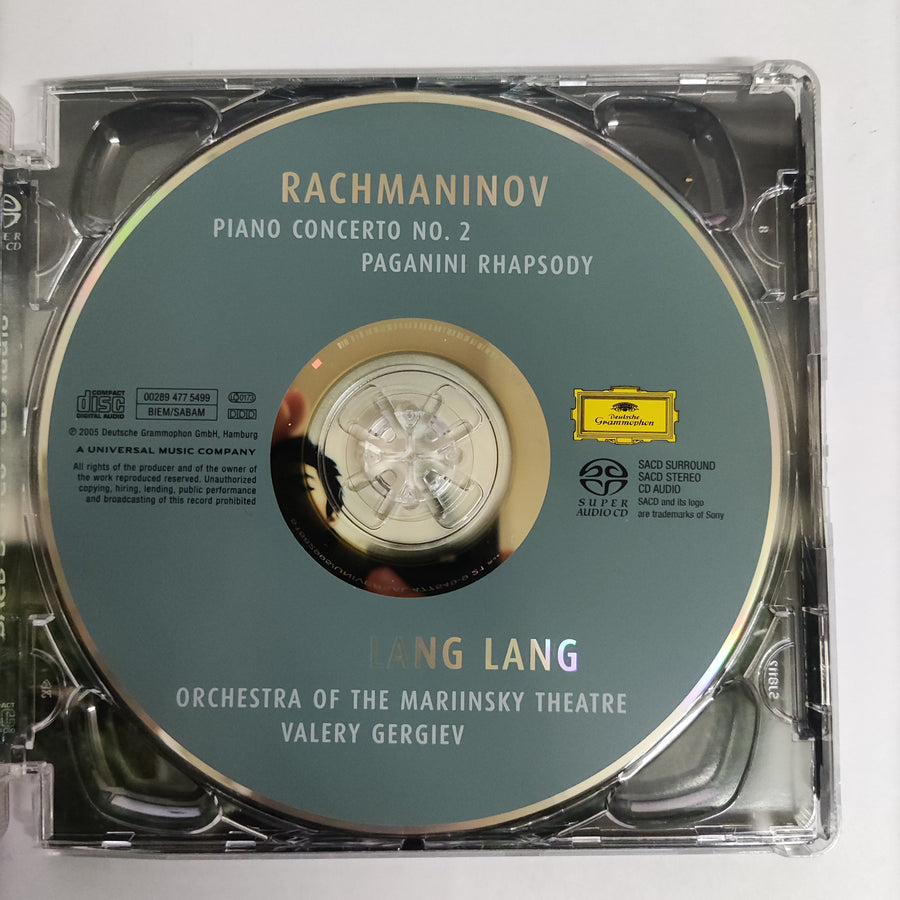 ซีดี Lang Lang • Sergei Vasilyevich Rachmaninoff • Orchestra Of The Mariinsky Theatre • Valery Gergiev - Piano Concerto No. 2 • Paganini Rhapsody (SACD) (VG+)