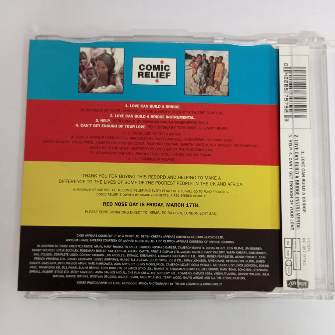 ซีดี Cher Chrissie Hynde & Neneh Cherry With Eric Clapton - Love Can Build A Bridge (CD) (VG+)