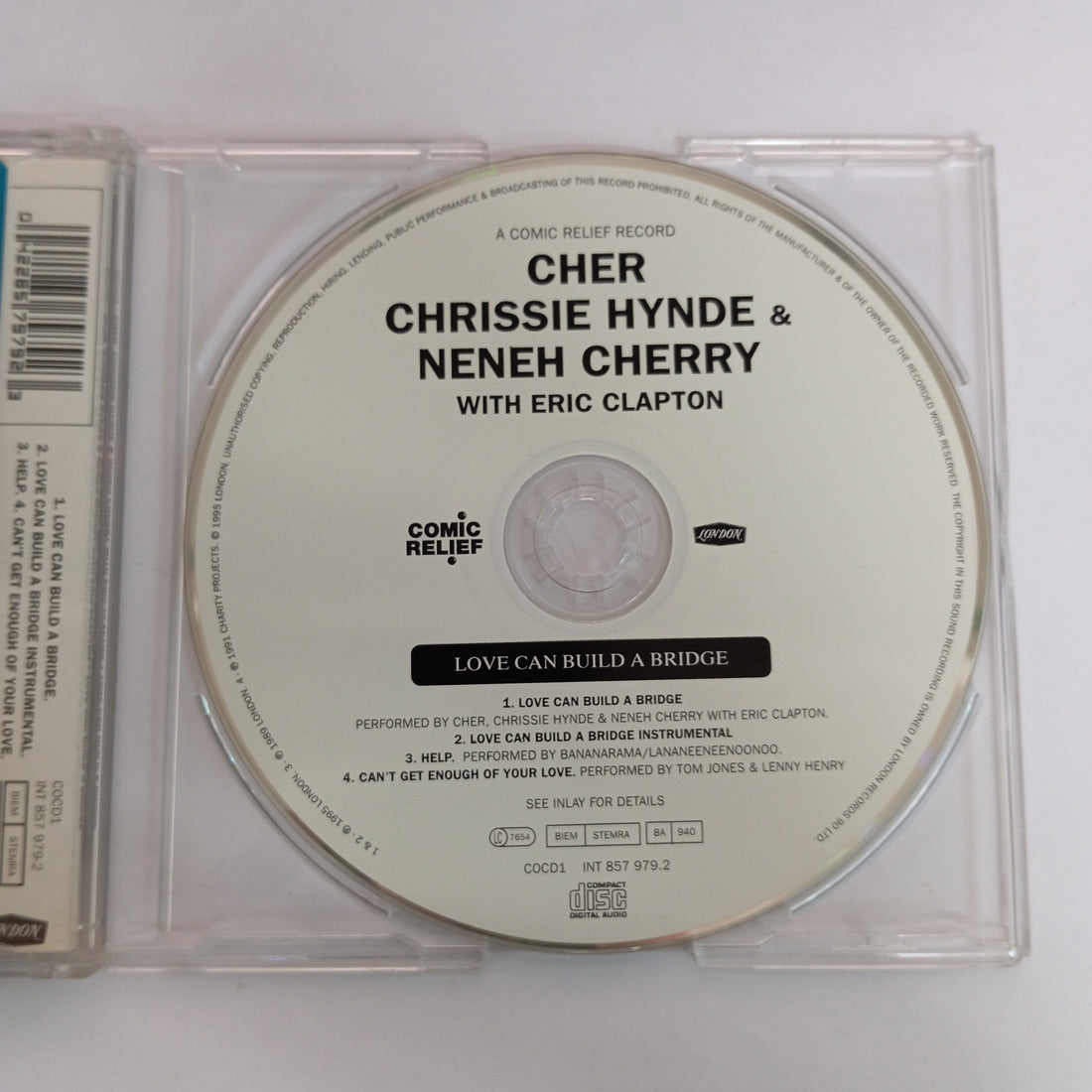 ซีดี Cher Chrissie Hynde & Neneh Cherry With Eric Clapton - Love Can Build A Bridge (CD) (VG+)