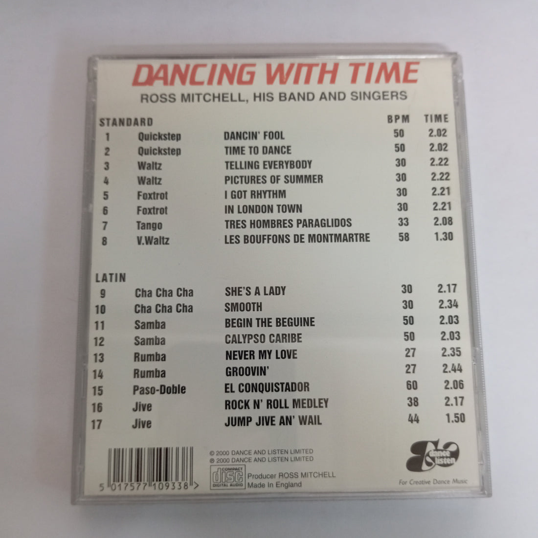 ซีดี Ross Mitchell - Dancing With Time (CD) (VG+)