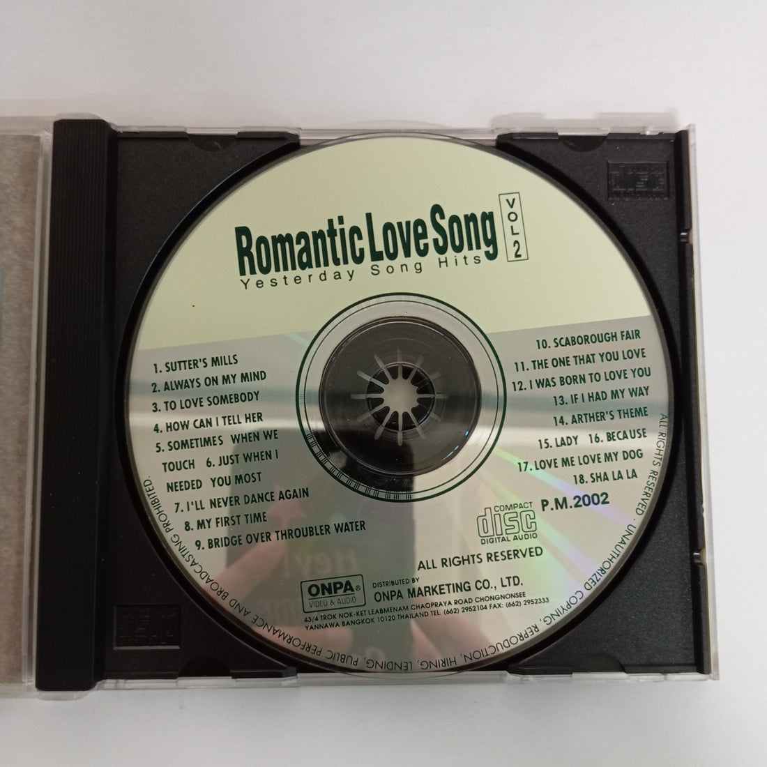 ซีดี Romantic Love Song Vol.2 - Yesterday Song Hits (CD) (VG+)