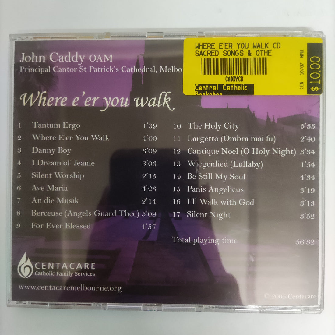 ซีดี John Caddy OAM - Where E'Er You Walk (CD) (VG+)