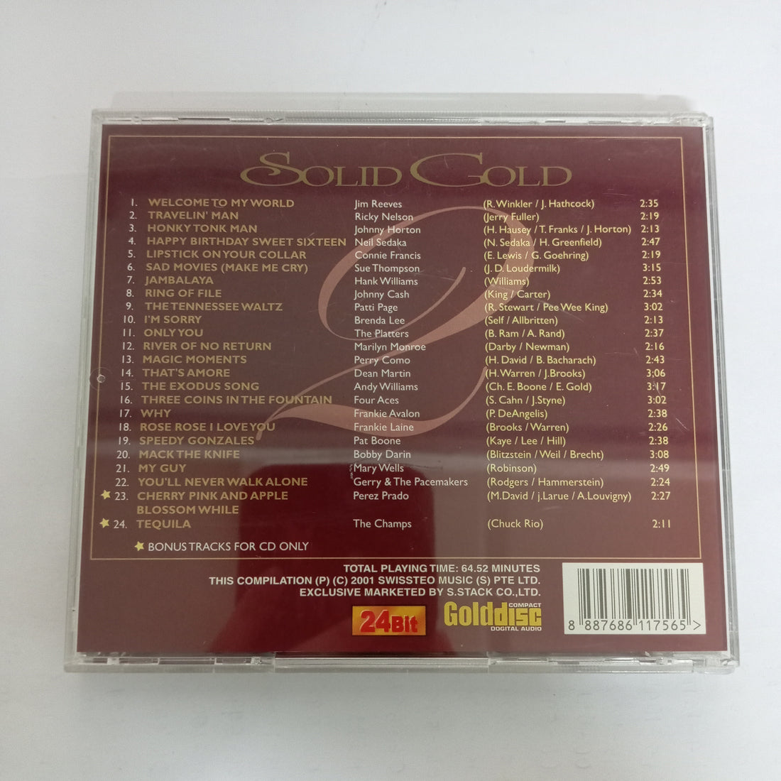 ซีดี Solid Gold 2 - 24 All Time Favourites Original Artists (CD) (VG+) (แผ่นทอง)