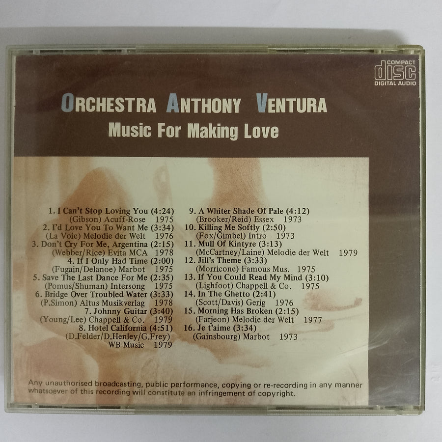 ซีดี Anthony Ventura And His Orchestra – Music For Making Love (CD) (VG)