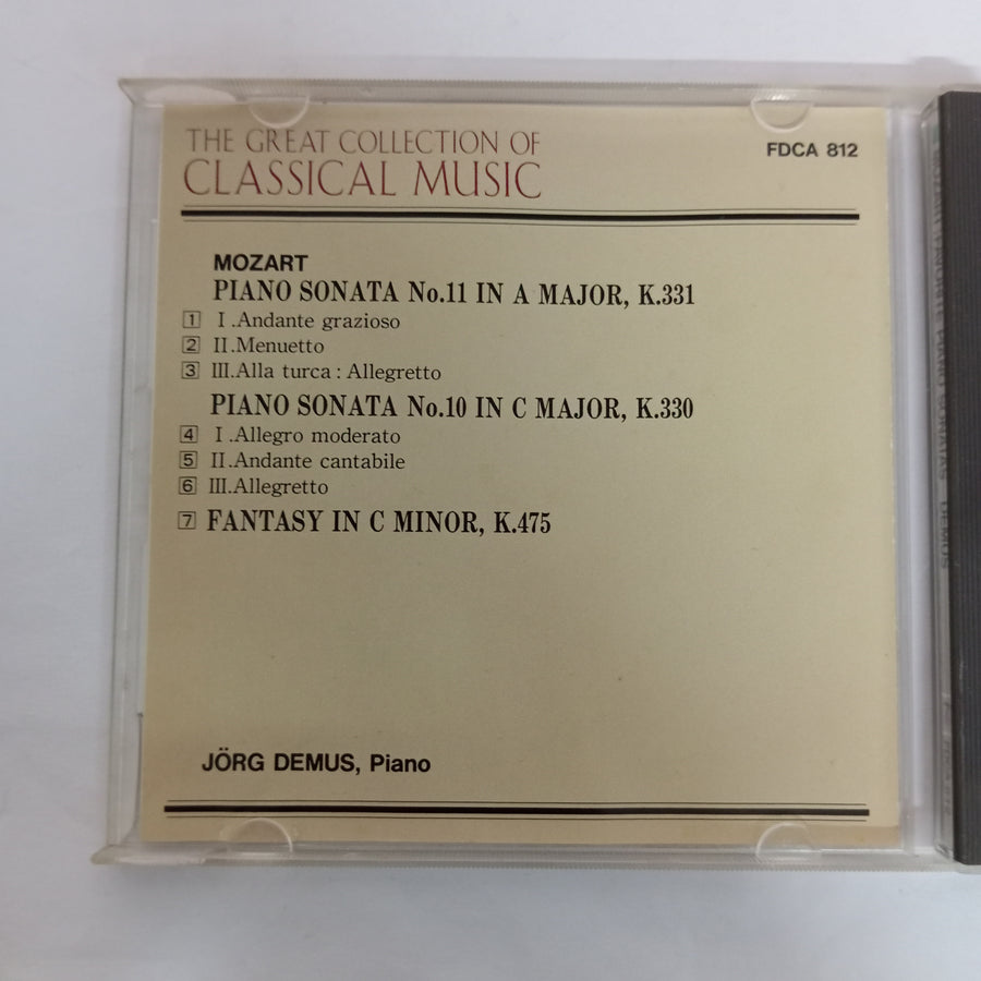 ซีดี JORG DEMUS - MOZART Piano Sonatas No.11,10 In A Major K.331,330,475 (CD) (VG)