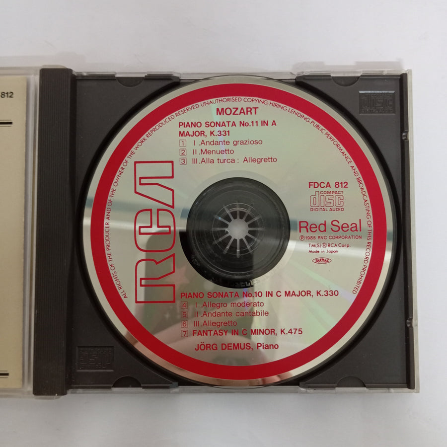 ซีดี JORG DEMUS - MOZART Piano Sonatas No.11,10 In A Major K.331,330,475 (CD) (VG)