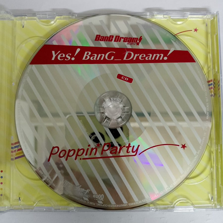 ซีดี Poppin Party - Yes BanG_Dream! (CD) (VG+) (1CD) (Blu-ray)