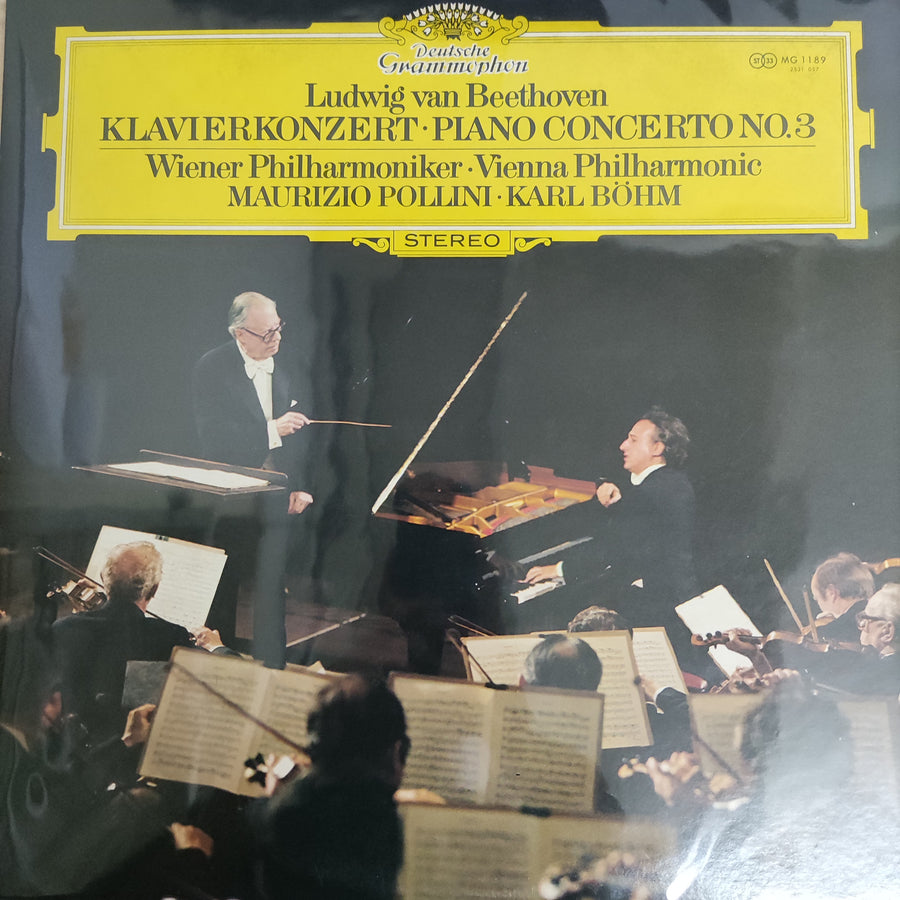 แผ่นเสียง Ludwig van Beethoven - Wiener Philharmoniker, Karl Böhm, Maurizio Pollini - Klavierkonzert  Piano Concerto No.3 (Vinyl) (VG+)