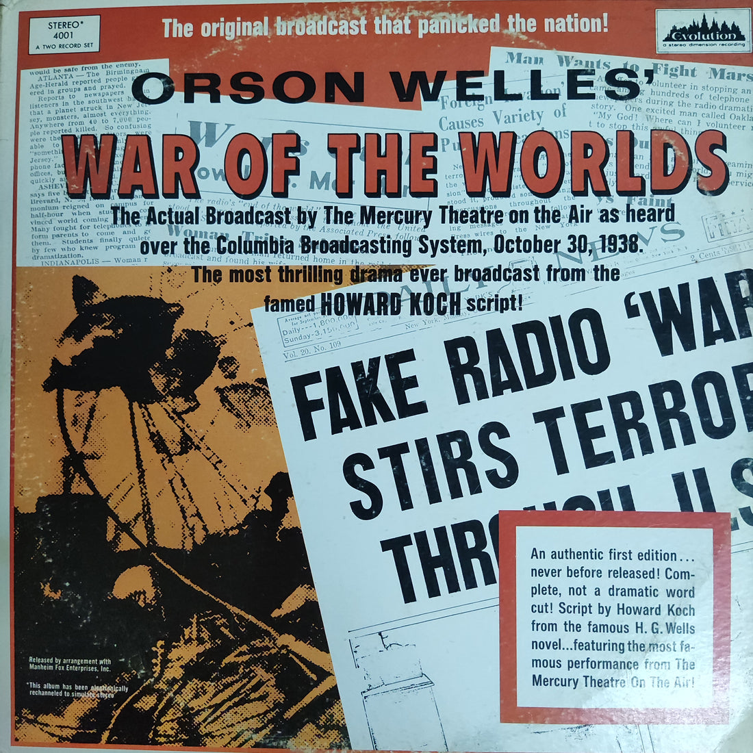 แผ่นเสียง Orson Welles - War Of The Worlds (Vinyl) (VG+) (2LPs)