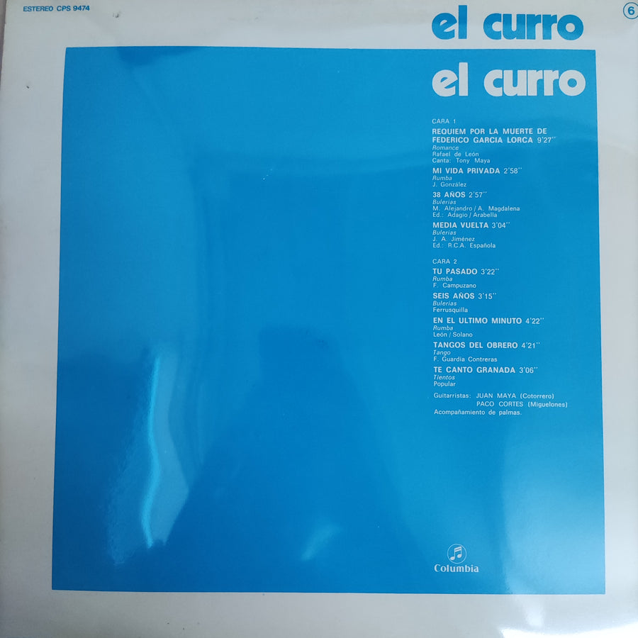 แผ่นเสียง Curro Albaicín - El Curro Vinyl VG+