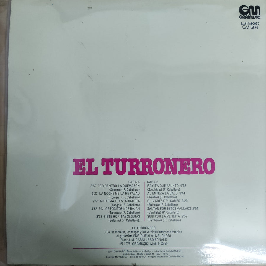 แผ่นเสียง El Turronero - Cantes Viejos Vinyl VG+