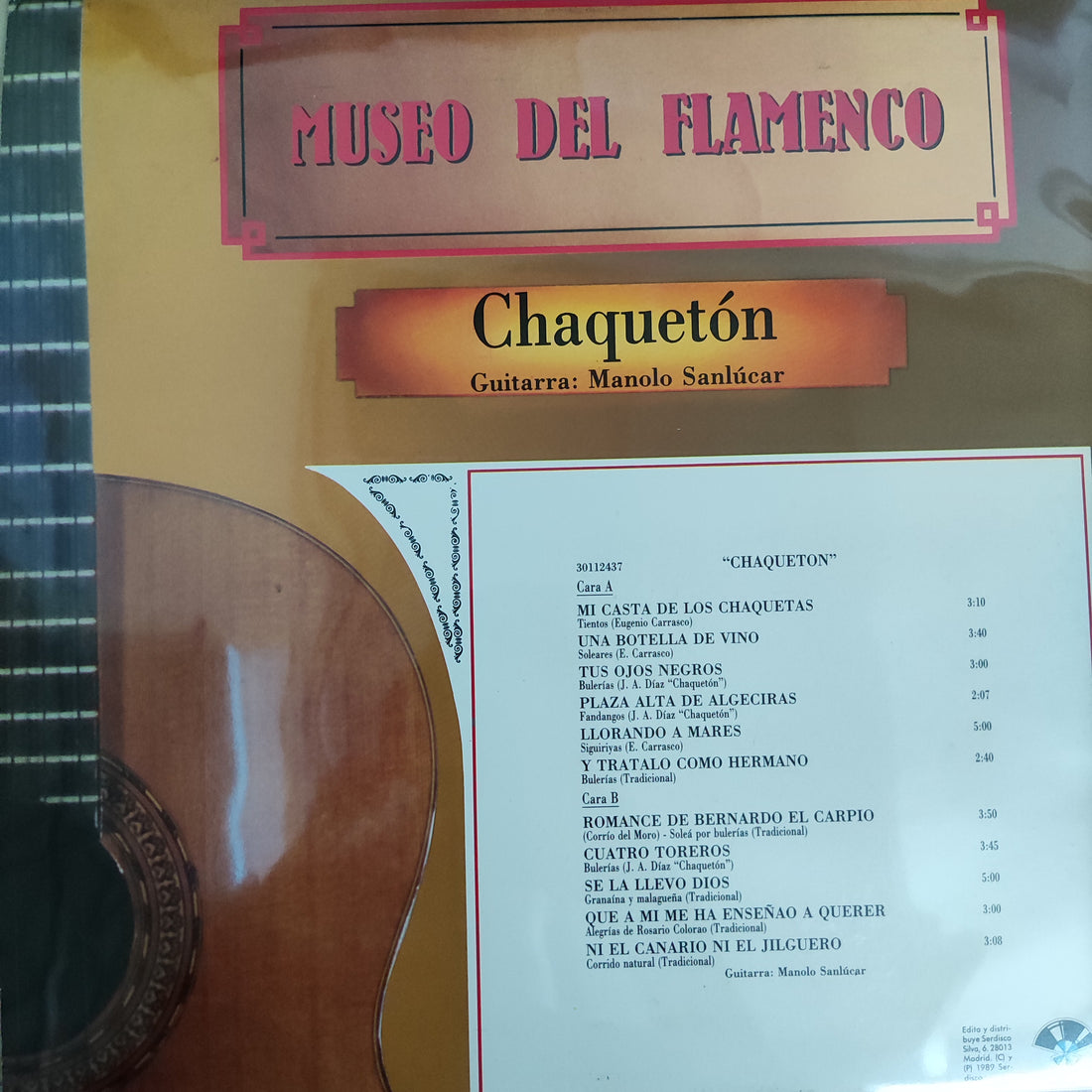 แผ่นเสียง Chaquetón Guitarra: Manolo Sanlúcar - Mi Casta De Los Chaquetas Vinyl VG+