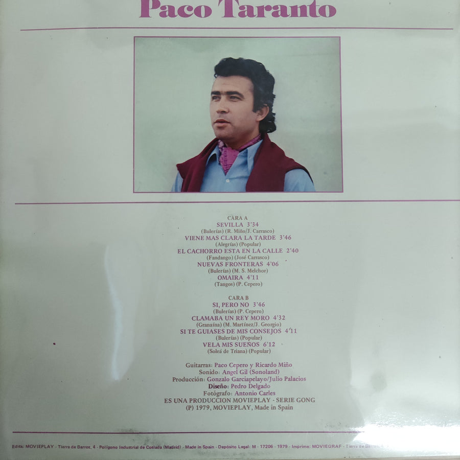 แผ่นเสียง Paco Taranto - Paco Taranto Vinyl VG+