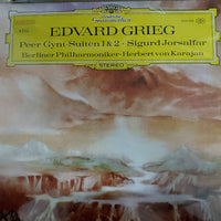 แผ่นเสียง Edvard Grieg - Berliner Philharmoniker • Herbert von Karajan - Peer Gynt-Suiten 1 & 2 • Sigurd Jorsalfar Vinyl VG+