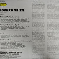 แผ่นเสียง Edvard Grieg - Berliner Philharmoniker • Herbert von Karajan - Peer Gynt-Suiten 1 & 2 • Sigurd Jorsalfar Vinyl VG+