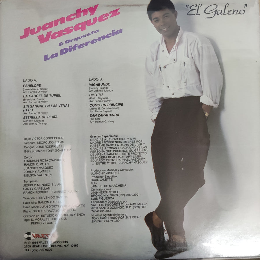 แผ่นเสียง Juanchy Vasquez - La Diferencia Vinyl VG+