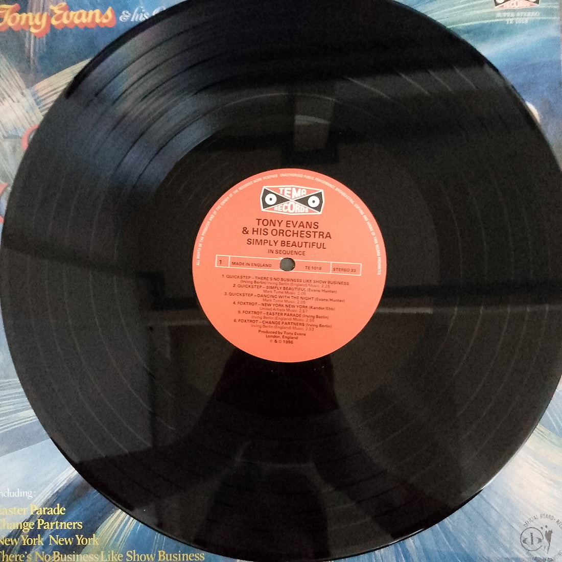 แผ่นเสียง Tony Evans And His Orchestra - Simply Beautiful Vinyl VG+