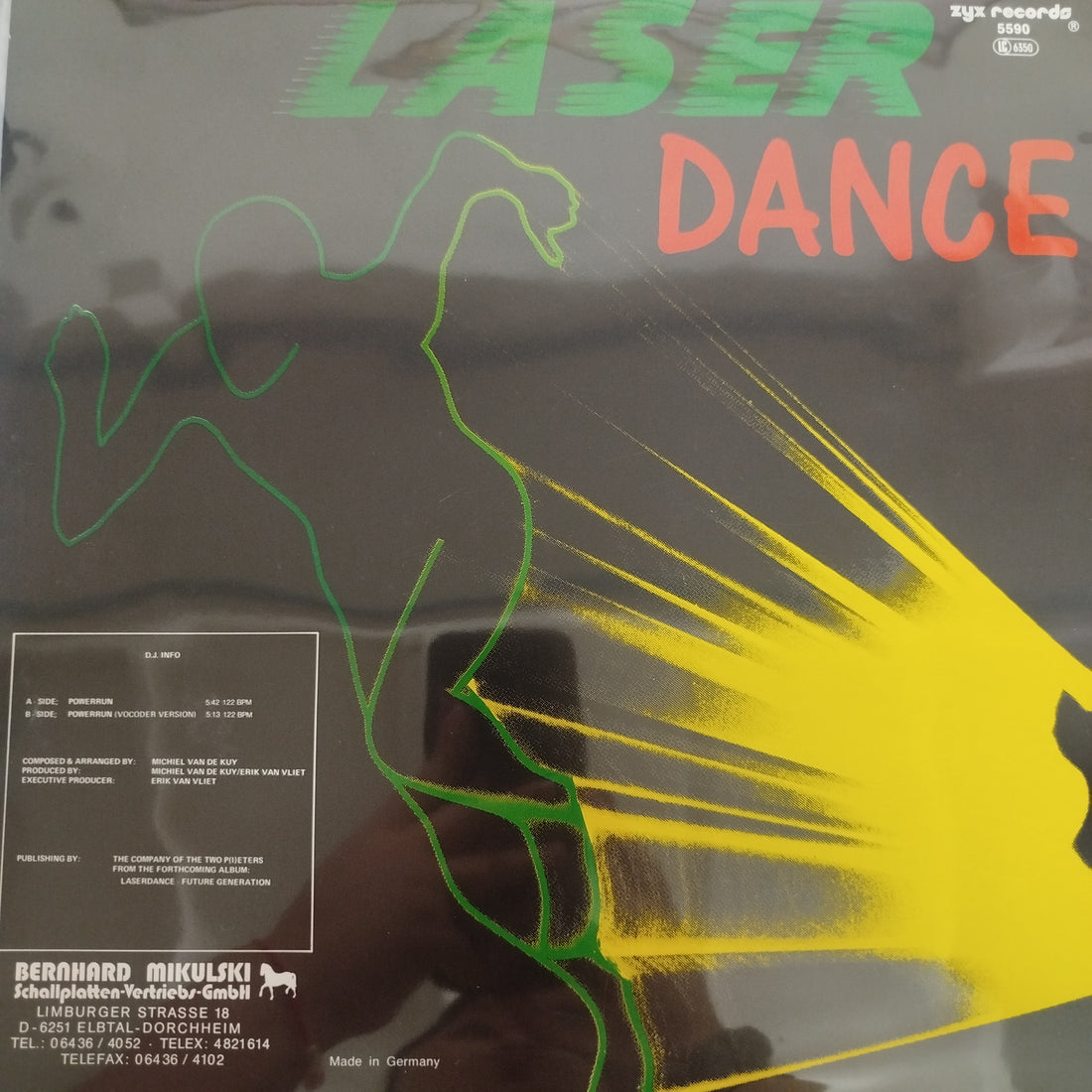 แผ่นเสียง Laserdance - Power Run Vinyl VG+ 45 RPM