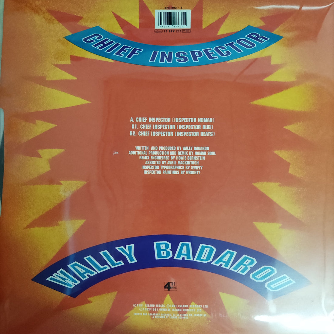 แผ่นเสียง Wally Badarou - Chief Inspector Vinyl VG+