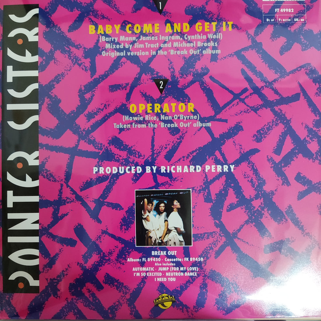 แผ่นเสียง Pointer Sisters - Baby Come And Get It Vinyl VG+